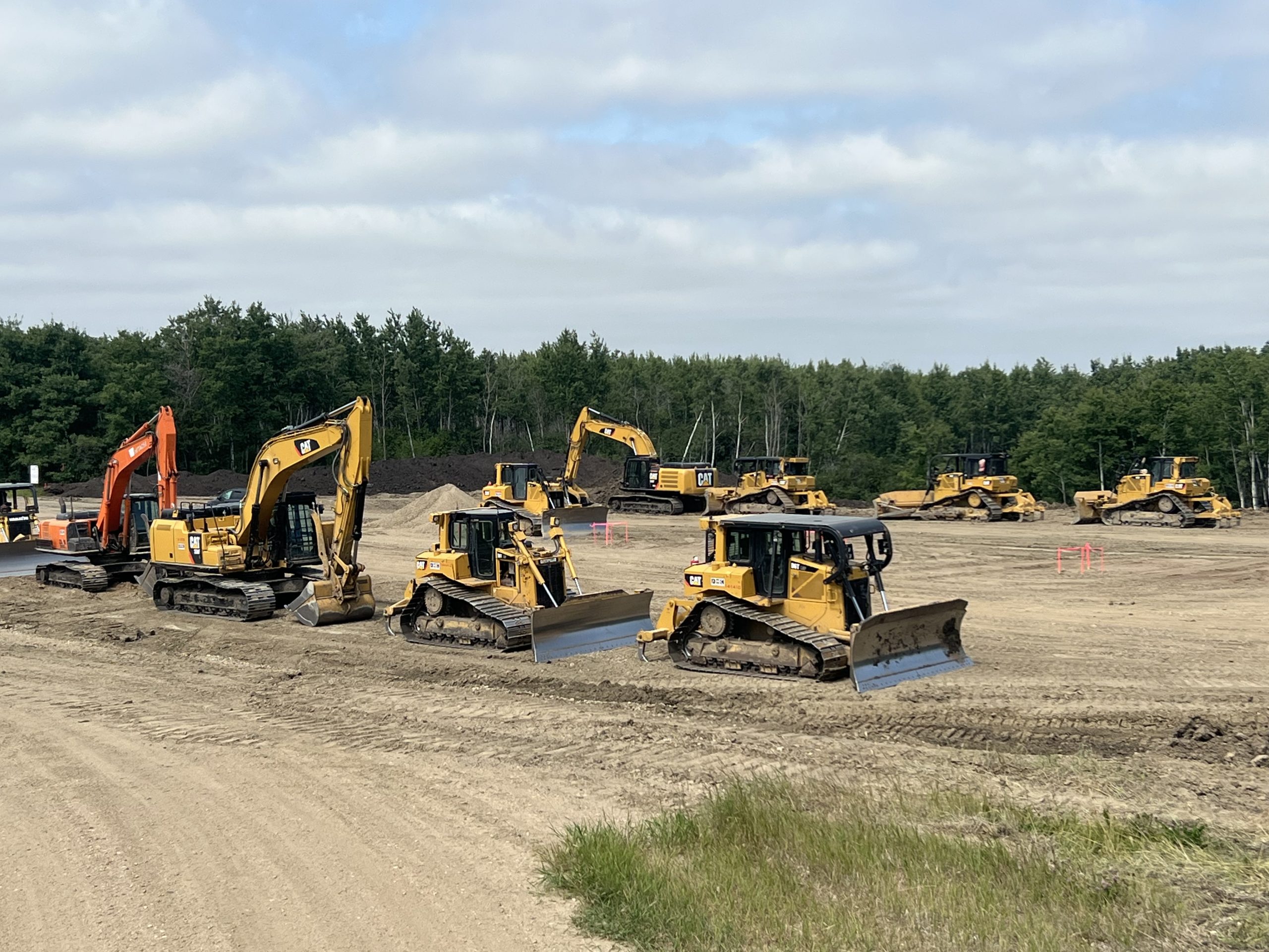 bulldozers for earthworks